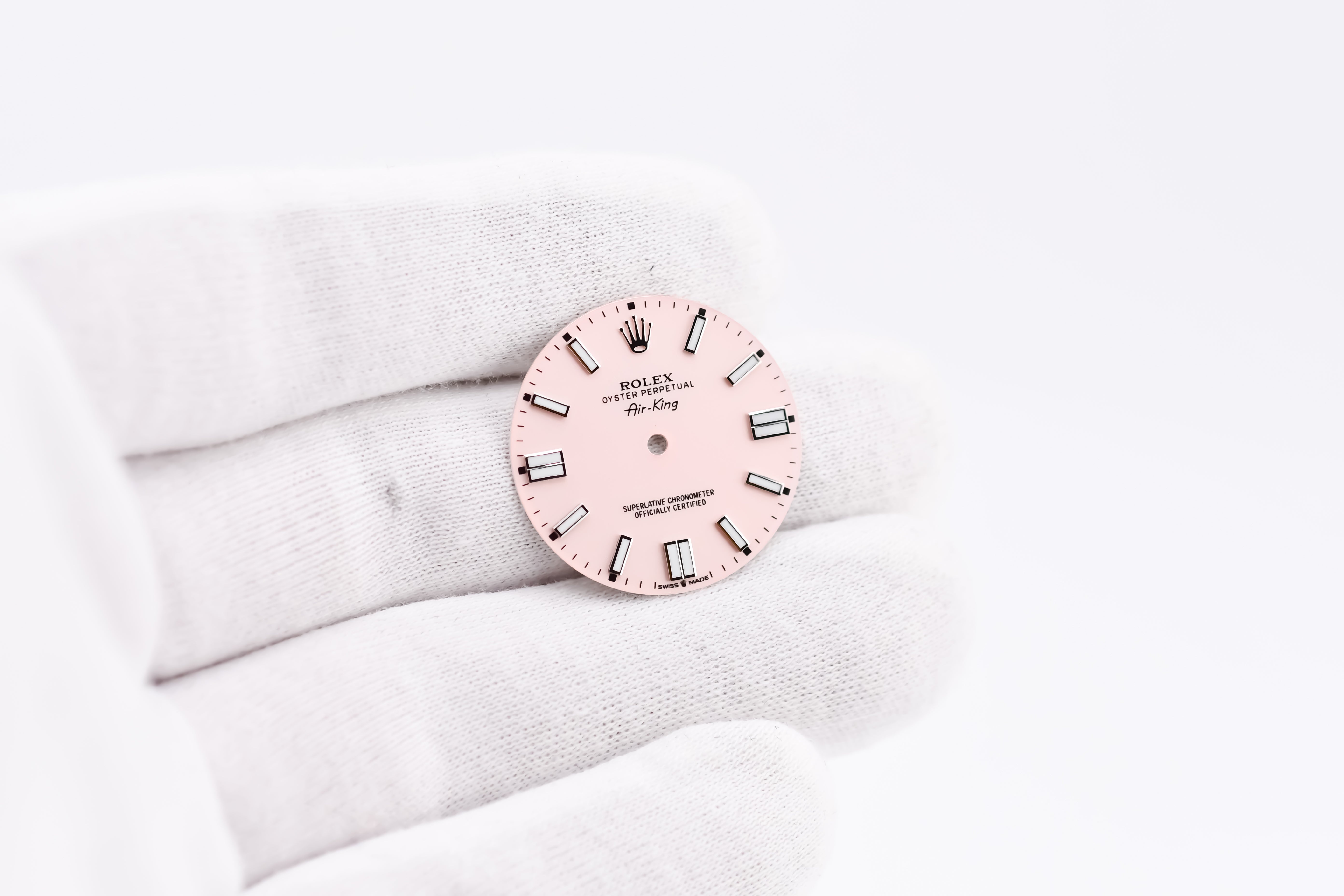 Custom Pink Rolex Dial Air-King OP 34mm 14000 14200 114200 | AfterDials