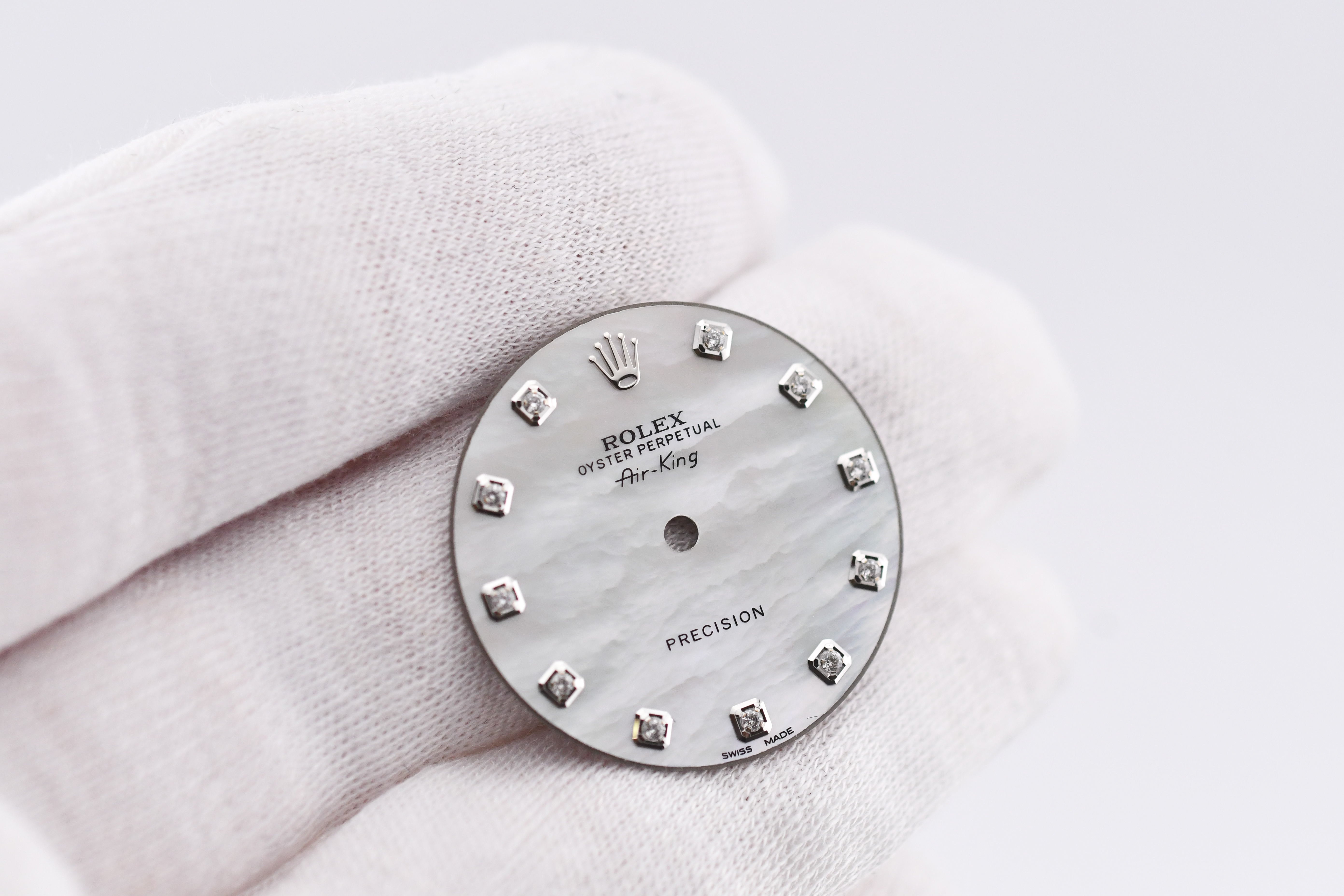 Custom Mother of Pearl Rolex Dial Air-King OP 34mm 14000 14200 114200 ...