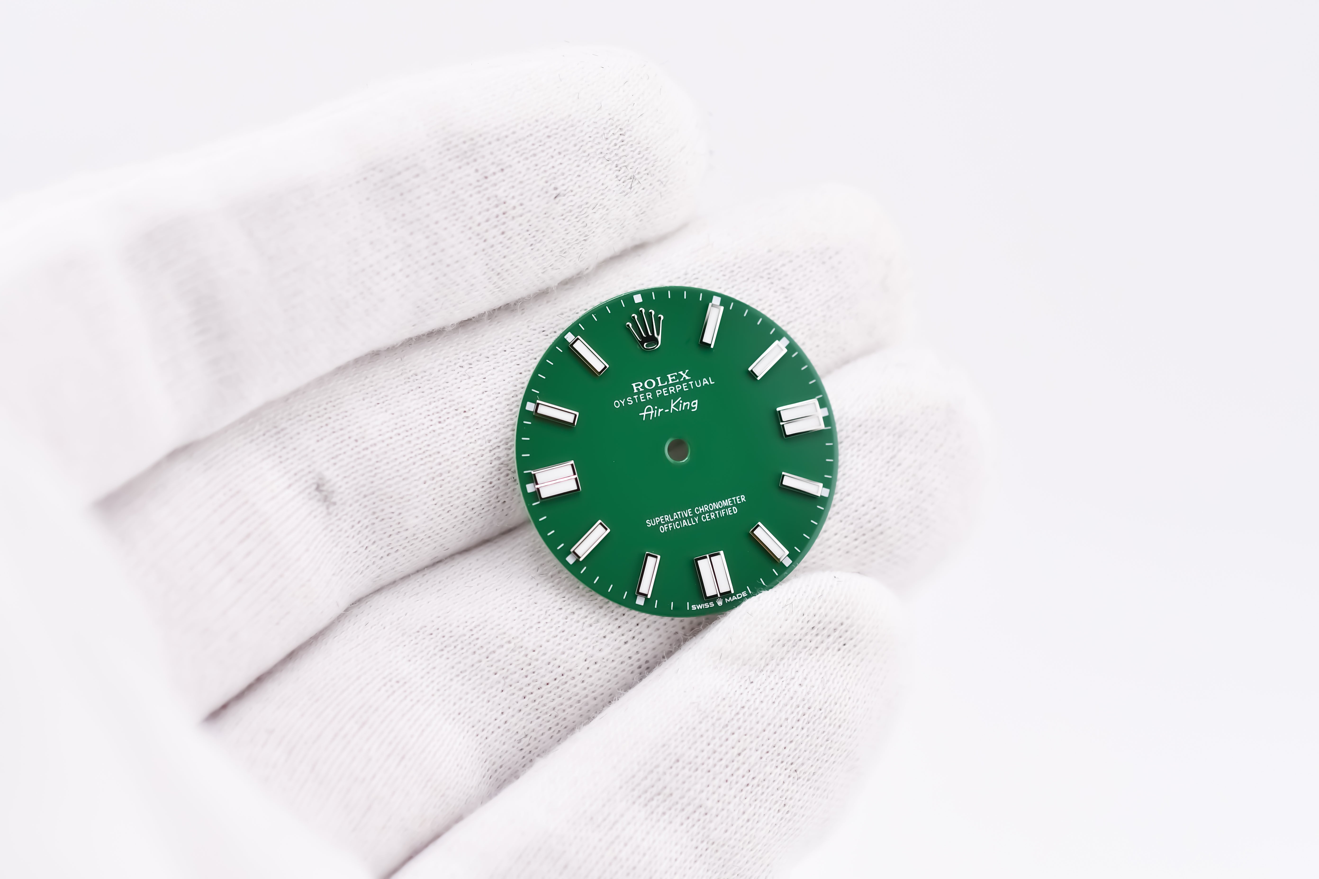 Custom Green Stick Rolex Dial Air-King OP 34mm 14000 14200 114200 ...