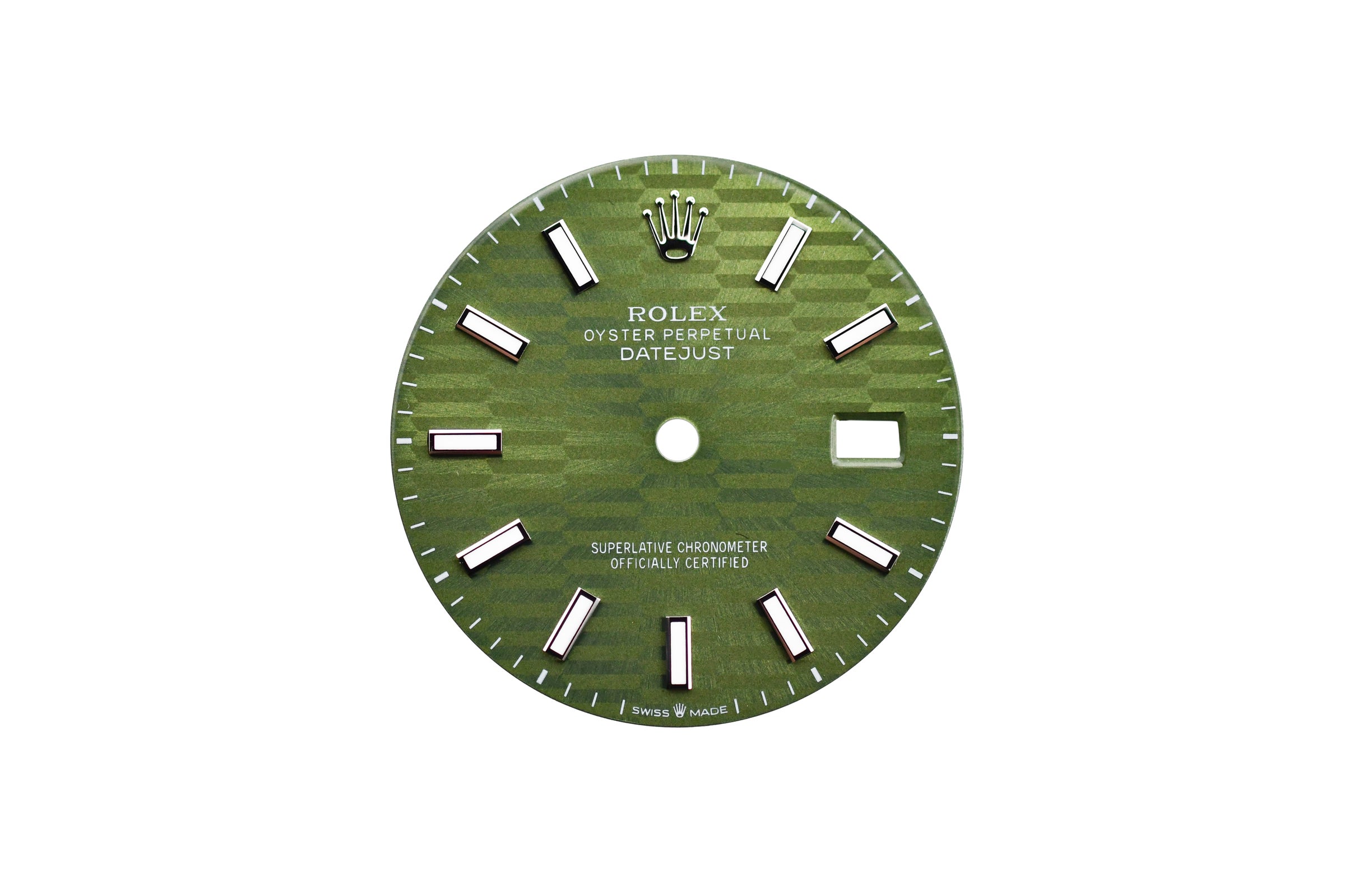 Custom Green Flute Stick Rolex Dial Datejust 36mm 16014 16030